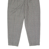 PATRICE BREAL Houndstooth Check Womens Trousers Grey Slim Tapered 90s Wool W28 L25