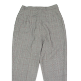 PATRICE BREAL Houndstooth Check Womens Trousers Grey Slim Tapered 90s Wool W28 L25