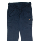 DICKIES Workwear Cargo Mens Twill Trousers Blue Regular Straight W40 L34