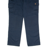 DICKIES Workwear Cargo Mens Twill Trousers Blue Regular Straight W40 L34