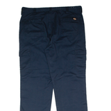 DICKIES Workwear Cargo Mens Twill Trousers Blue Regular Straight W40 L34