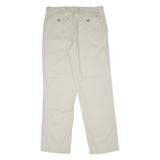 TOMMY HILFIGER Chino Mens Twill Trousers Cream Regular Straight W34 L32
