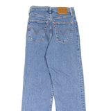 LEVI'S Rib Cage BIG E Womens Jeans Blue Relaxed Straight W26 L27