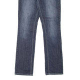 WAREHOUSE ONE Mid Rise Womens Jeans Blue Relaxed Straight Stone Wash W29 L32