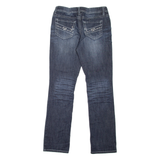 WAREHOUSE ONE Mid Rise Womens Jeans Blue Relaxed Straight Stone Wash W29 L32