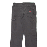 DICKIES Double Knee Carpenter Workwear Womens Jeans Grey Slim Straight W30 L30