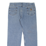 CARHARTT Workwear Mens Jeans Blue Relaxed Tapered Stone Wash W38 L33