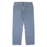 CARHARTT Workwear Mens Jeans Blue Relaxed Tapered Stone Wash W38 L33