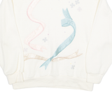 KORET Bows Womens Sweatshirt Cream 90s M