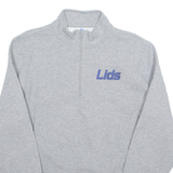 RUSSELL ATHLETIC Mens Sweatshirt Grey 1/4 Zip M