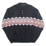 SCANDIA WOODS Aztec Mens Sweatshirt Black V-Neck XL