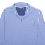 NAUTICA Mens Sweatshirt Blue 1/4 Zip XL