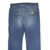 CARHARTT WIP Retro Mens Jeans Blue Relaxed Straight Stone Wash W38 L34