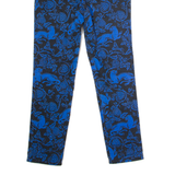 KRIZIA JEANS Crazy Pattern Womens Jeans Black Straight 90s W28 L30