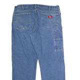DICKIES Carpenter Mens Jeans Blue Regular Straight Stone Wash W38 L32
