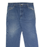 DICKIES Blanket Lined Carpenter Mens Jeans Blue Straight Stone Wash W40 L32