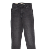 LEVI'S 721 High Rise Womens Jeans Black Regular Skinny Stone Wash W23 L30