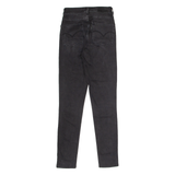 LEVI'S 721 High Rise Womens Jeans Black Regular Skinny Stone Wash W23 L30