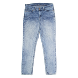 LEVI'S Demi Curve Modern Rise Womens Jeans Blue Skinny Acid Wash W28 L32