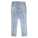 LEVI'S Demi Curve Modern Rise Womens Jeans Blue Skinny Acid Wash W28 L32