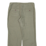 FAT FACE Womens Trousers Green Loose Straight Linen W34 L29
