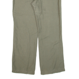 FAT FACE Womens Trousers Green Loose Straight Linen W34 L29