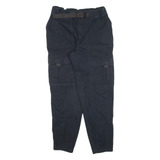 COLUMBIA Belted Cargo Womens Trousers Black Relaxed Tapered W26 L26