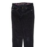 CALVIN KLEIN JEANS Womens Corduroy Trousers Black Slim Skinny W27 L30