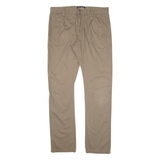 FARAH Womens Trousers Brown Slim Straight W32 L34