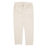 LEVI'S Womens Trousers Cream Regular Boyfriend W31 L25