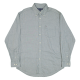 TOMMY HILFIGER Mens Shirt Green Houndstooth Long Sleeve M