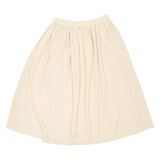 Womens A-Line Skirt Yellow Knee Length XS