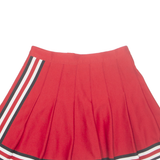 VARSITY Womens Pleated Skirt Red Short XS