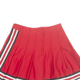 VARSITY Womens Pleated Skirt Red Short XS