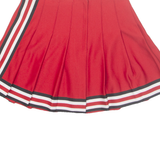 VARSITY Womens Pleated Skirt Red Short XS