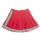 VARSITY Womens Pleated Skirt Red Short XS