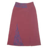 MADAME ZAZA OF MARSEILLE Womens A-Line Skirt Maroon Long UK 10