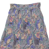 BAGHDADI Womens A-Line Skirt Blue Midi Floral L