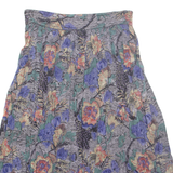 BAGHDADI Womens A-Line Skirt Blue Midi Floral L