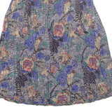 BAGHDADI Womens A-Line Skirt Blue Midi Floral L