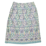 JANTZEN Womens A-Line Skirt Green Midi Crazy Pattern M