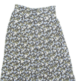 ERA Womens A-Line Skirt Blue Long Floral L