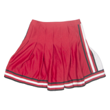 Womens Pleated Skirt Red Short XS