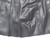 Womens Pleated Skirt Brown Short M