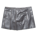 Womens Pleated Skirt Brown Short M