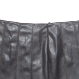 Womens Pleated Skirt Brown Short M