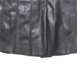 Womens Pleated Skirt Brown Short M