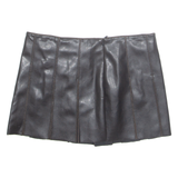 Womens Pleated Skirt Brown Short M