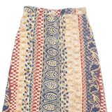 MAVEN Womens A-Line Skirt Brown Long Crazy Pattern M