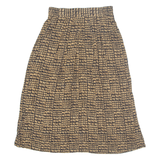 MODIANO Womens A-Line Skirt Brown Midi Crazy Pattern M